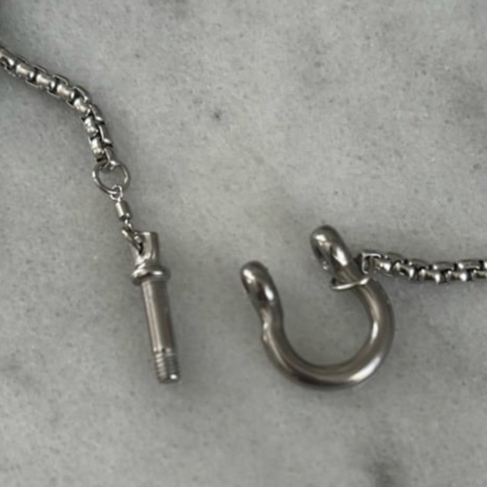 COPY - Silver Chunky Horse Bit Chain Necklace Brand New - Picture 2 of 5